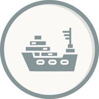 icono de vector de barco de carga