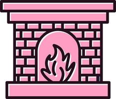 Fireplace Vector Icon