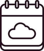 icono de vector de nube