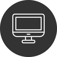 icono de vector de pantalla de monitor