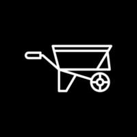 Wheelbarrow Vector Icon Design