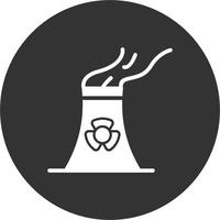 icono de vector de planta nuclear