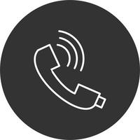 icono de vector de llamada telefónica