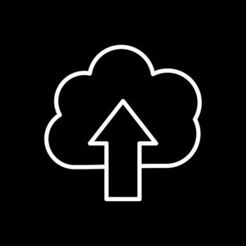 Cloud Uploding Vector Icon Design