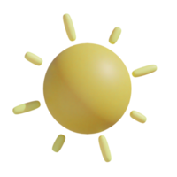 soleil sur fond transparent png