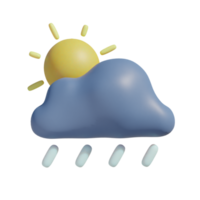 nuageux pluie sur transparent Contexte png