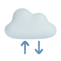 Wolke oben und Nieder auf transparent Hintergrund png