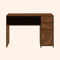 Desk vector illustration for graphic design and decorative element