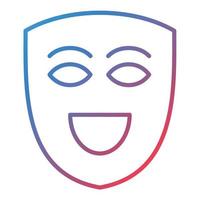 Theatre Mask Line Gradient Icon vector