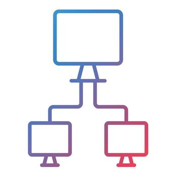 Computer Networking Line Gradient Icon vector