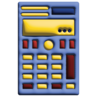 3D illustration calculator png