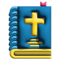 3D rendering  bible in easter set png