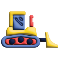 3d illustratie bulldozer png