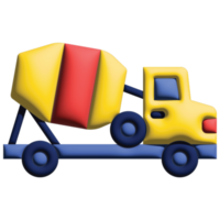 3D illustration mixer truck png