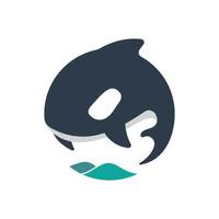 killer whale orca logo vector illustration