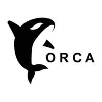 killer whale orca logo vector illustration