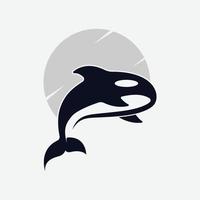 killer whale orca logo vector illustration