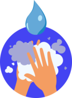 illustration de la lessive mains avec savon plus de fonctionnement l'eau. laver mains plus de robinet l'eau png