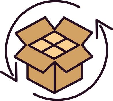 icono de vector de retorno