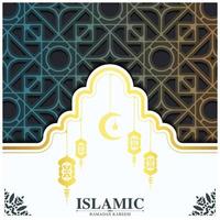 Elegant gold decoration islamic background vector