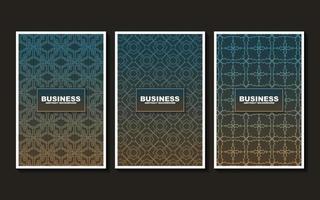 vintage geometric pattern cover set vector