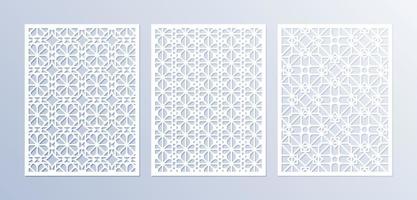 seamless die cut decorative pattern template vector