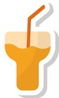 juice glass icon, drinks stickers. png