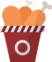 frito frango plano ícone, velozes Comida ícone. png