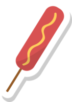 hot dog icon, fast food stickers. png