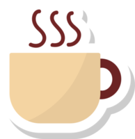 koffie mok icoon, drankjes stickers. png