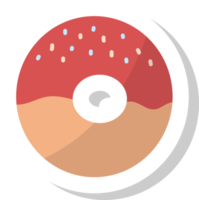 donut icon, fast food stickers. png