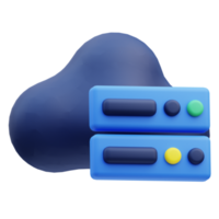3D Icon Internet cyber crime cloud server png