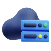 3d icono Internet ciber crimen nube servidor png