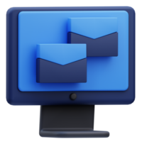 3D Icon Internet cyber crime email png