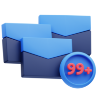 3D Icon Internet cyber crime email spam png