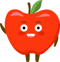 manzana mascota dibujos animados personaje png