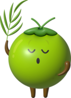 Noce di cocco cartone animato personaggio png