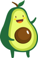 Avocado Cartoon Character png