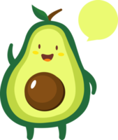 avocado cartone animato personaggio png