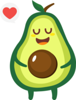 Avocado Cartoon Character png