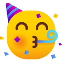 festa aniversário emoticon png