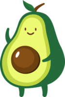 Avocado-Zeichentrickfigur png