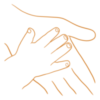 Mother and Infant Hand Outlined png