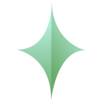 Gradient Green Star png