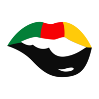 juneteenth lip zwart geschiedenis maand png