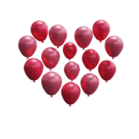 3d heart balloons png