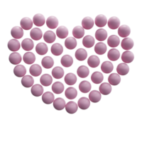 corazón 3d. procesamiento 3d png