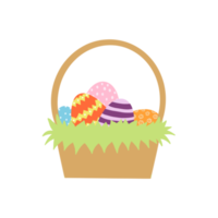 canasta de huevos de pascua png