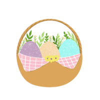 cesta de ovos de páscoa png