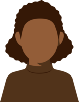 Avatar job housewife. flat portrait of african american woman. png